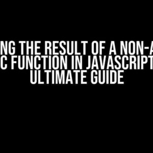 Asserting the Result of a Non-Awaited Async Function in JavaScript: The Ultimate Guide