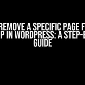 How to Remove a Specific Page from the Site Map in WordPress: A Step-by-Step Guide