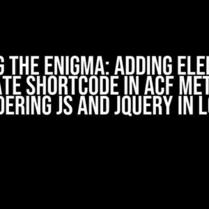 Solving the Enigma: Adding Elementor Template Shortcode in ACF Meta Field not Rendering JS and jQuery in Login Site